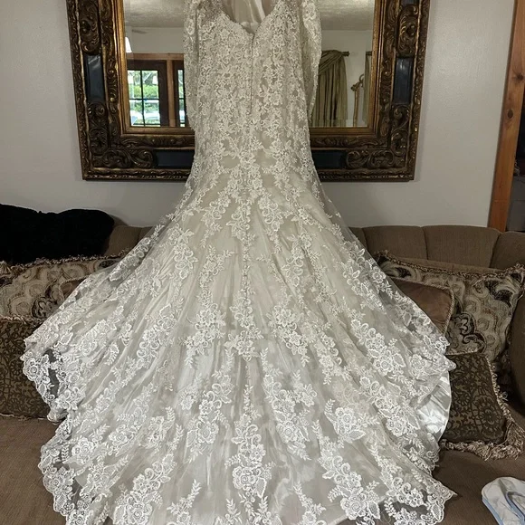 Elegant Lace Wedding Dress - Picture 2 of 10